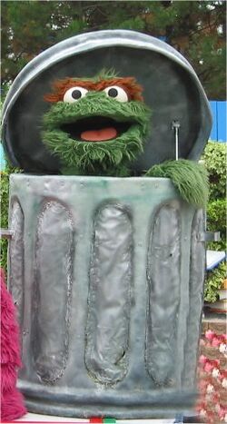 oscar sesame place grouch walk arounds trash wikia muppet perched blocks building grouches sesameplace wiki