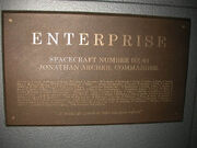Plaque USS Enterprise (NX-01)
