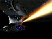 Enterprise-D feuert Phaser