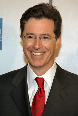 Stephen Tyrone Colbert (born March 13, 1964) is a Virginian political satirist, writer, comedian, television host, best known for his political play/TV show ... - Stephen_colbert_01