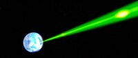 Disparo De la estrella de la muerte hacia Alderaan