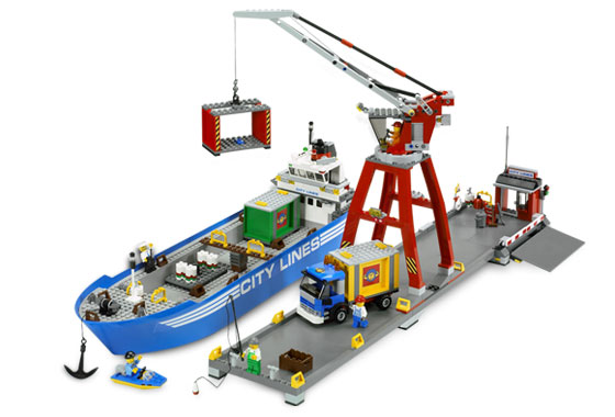 The rotatable level gantry crane has a control cabin and is mounted on 