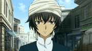 Setsuna wearing turban