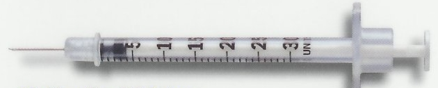 3/10 cc U 100 insulin syringe holds a maximum of 30 IU's of insulin.