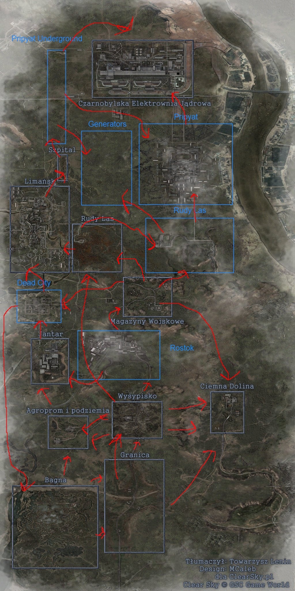 stalker map of the zone