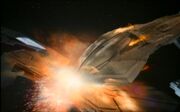 Kazon-Schiff wird vernichtet