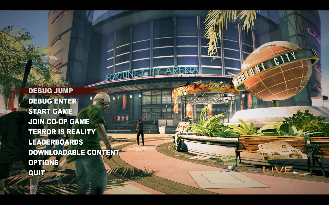 Dead rising 2 cheats start screen. Debug Menu on the startup screen