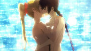 Rei and Saeko kiss