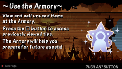 Use the armoury