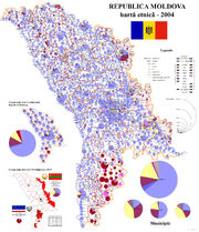 Harta etnica a Rep Moldova - 2004