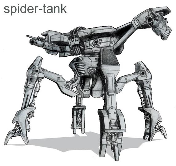 Spider Tank Terminator Robot Concept Art Concept Art