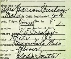 Jessie presley birth certificate