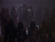 Klingon warriors in great hall