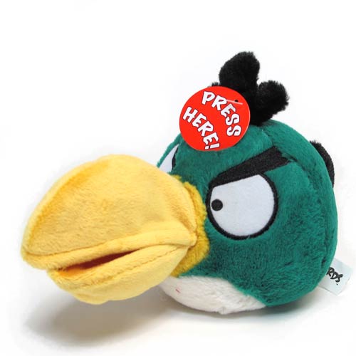 green angry birds plush