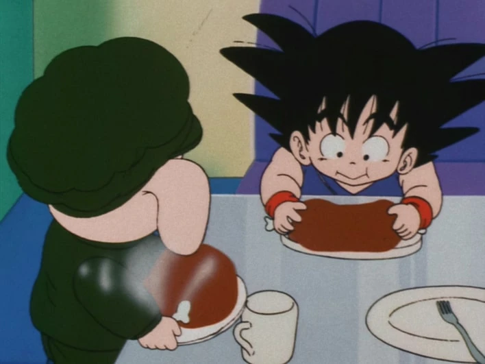 Image Goku Oolong Eating jpg Dragon Ball Wiki