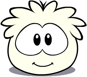 white puffle plush