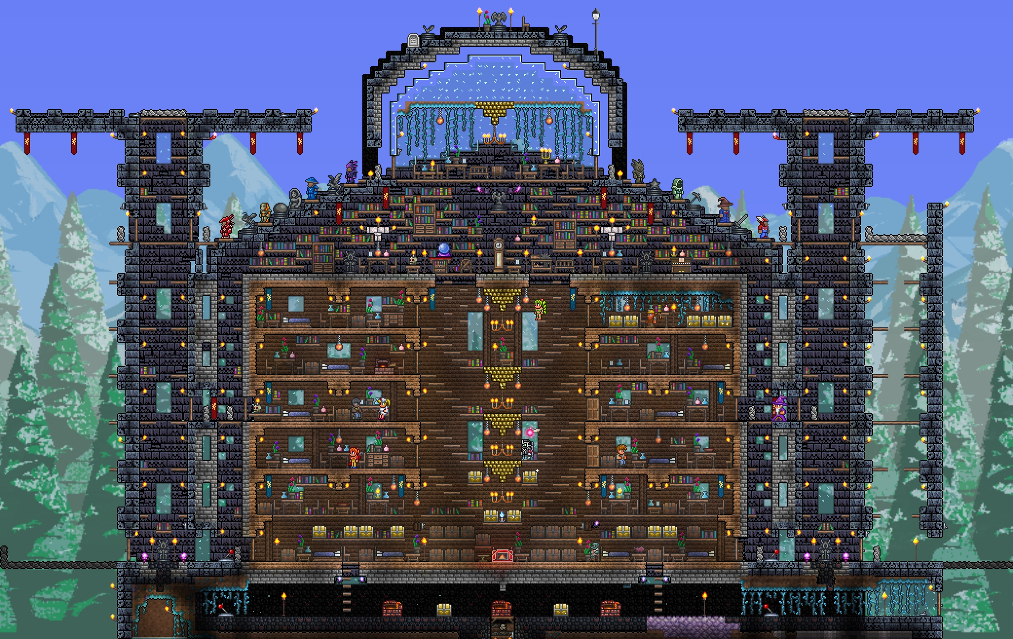 cool trophy room houses terraria