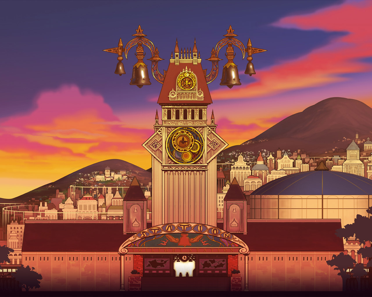 Twilight Town- Clock Tower (Art) KHII
