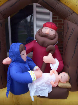 Inflatable nativity scene