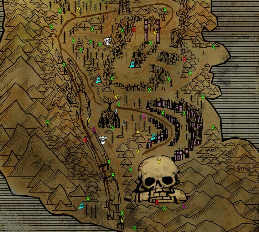 brutal legend collectibles map