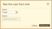 Chat banning