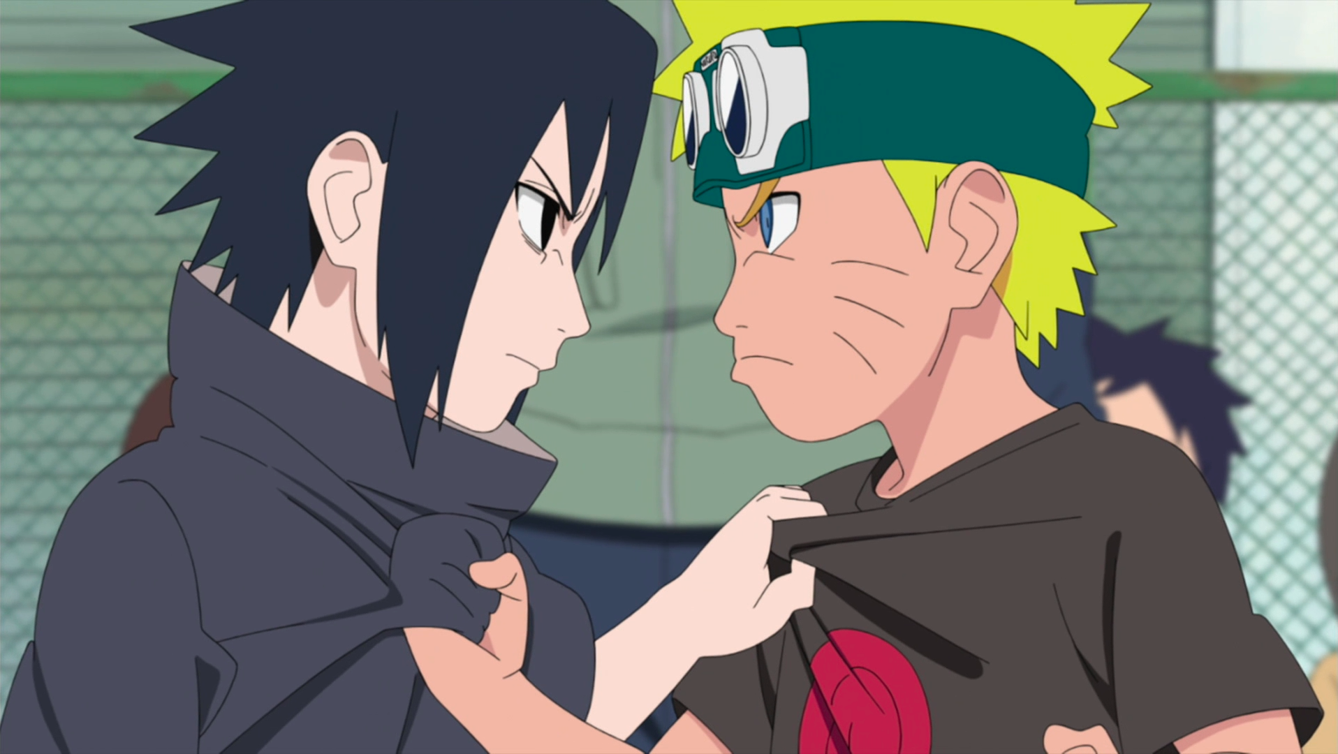 Naruto vs Sasuke, on the hospital rooftop fight, full fight, english dub 