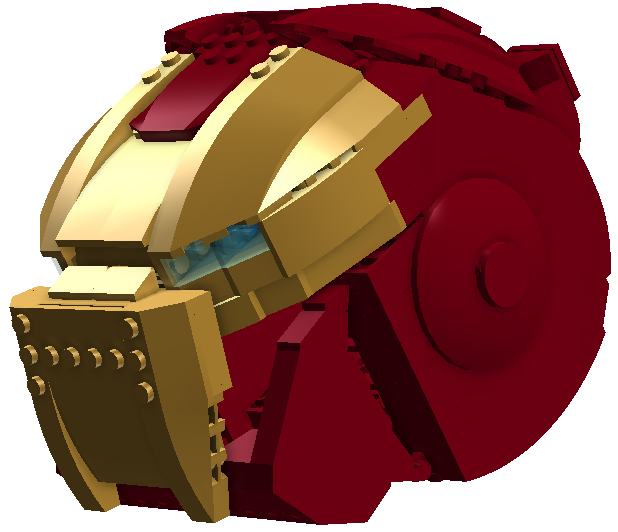 life size lego iron man helmet