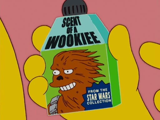 Homer has a cologne bottle call...
