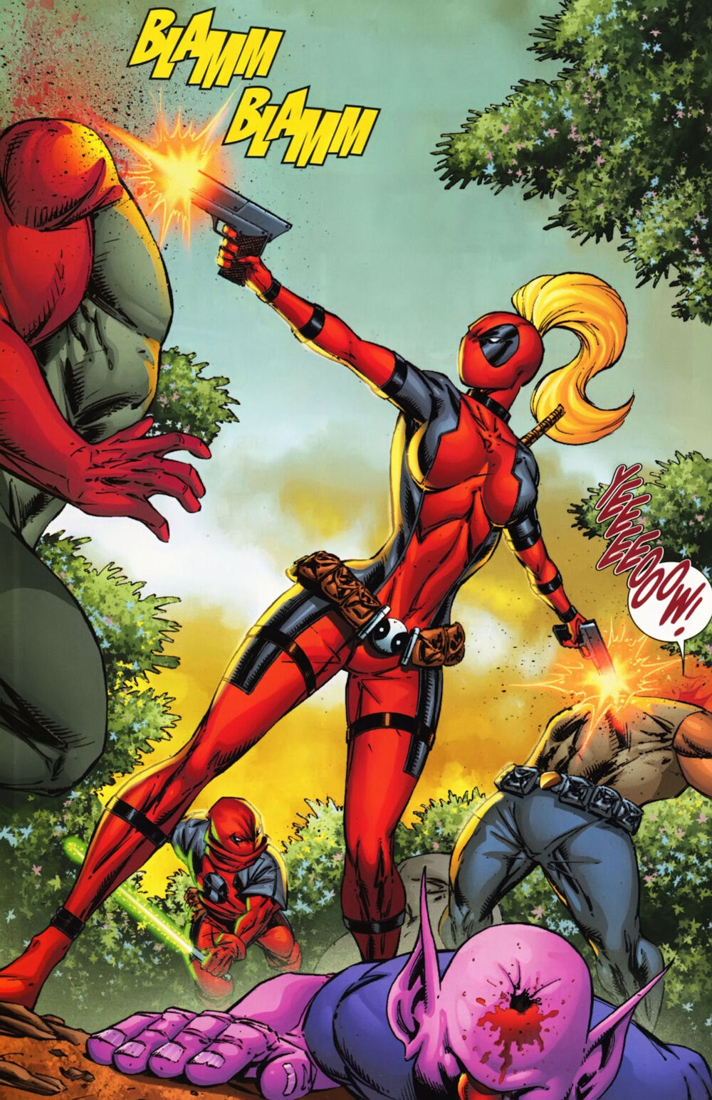 Dean Loves Apple Pie DAILY COMIC BOOK CHARACTER LADY DEADPOOL