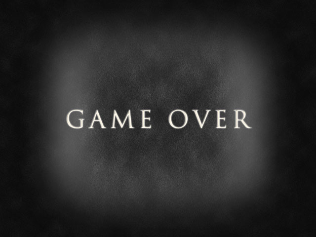 In case you don't have this, this is the actual game over screen from Ao Oni! :3