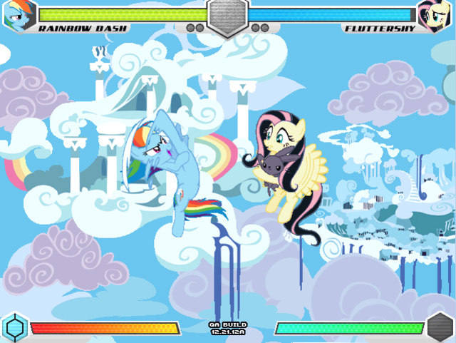 File:Rainbow Dash vs Fluttershy Cloudsdale Fighting is Magic.jpg