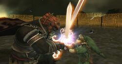Choque espadas Link y Ganondorf TP