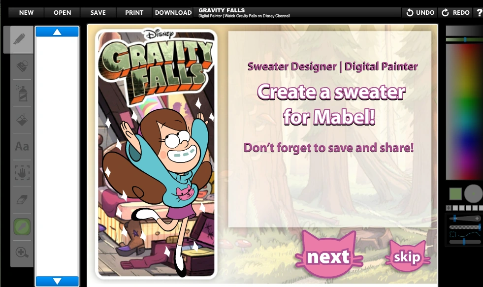 Mabel's Sweater Creator - Gravity Falls Wiki