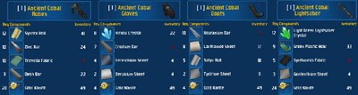 Cobal jedi set