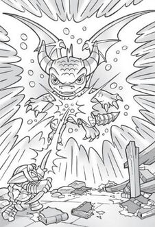 Giant Spyro and Stealth Elf