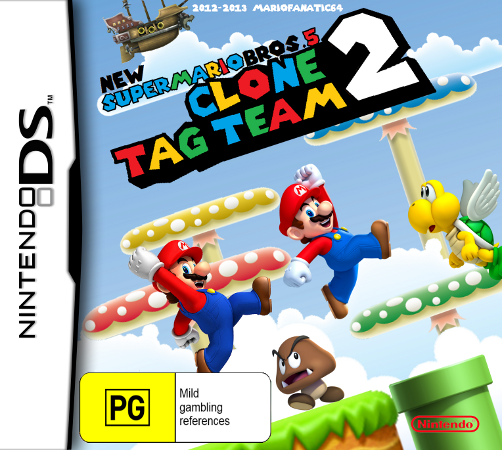 CTT2. Boxart for NSMB5: Clone Tag Team 2. New Super Mario Bros.