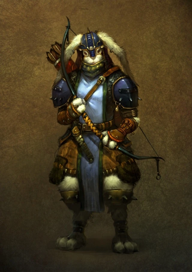 Image 640x905 14636 5 2d illustration fantasy creature rabbit warrior