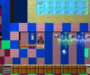 Blockhead meditating