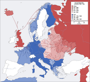 CV second world war europe 1939-1941 map