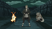 Tsunade protège Naruto et Killer B