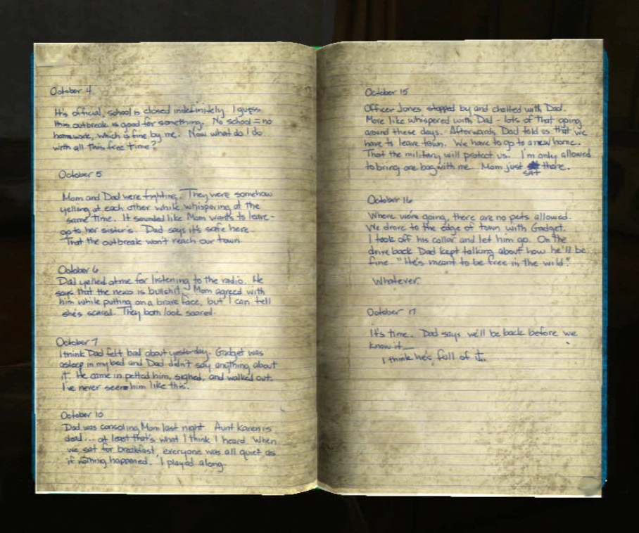 Boy's Diary The Last of Us Wiki