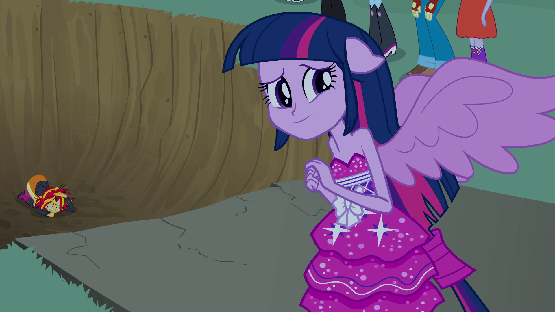 Image Twilight looking back to her friends EG.png My Little Pony
