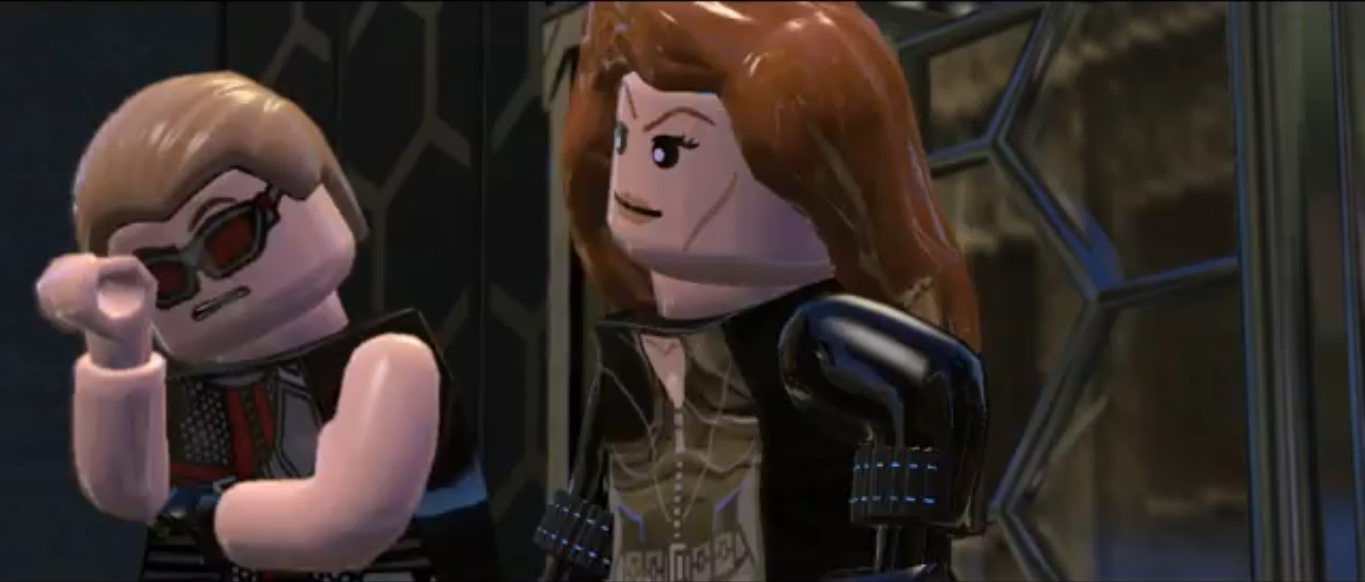 lego marvel black widow and hawkeye level