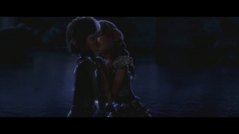 Astrid e Hipo 1º Beso