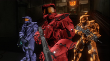 Sarge Grif and Doc inside ship