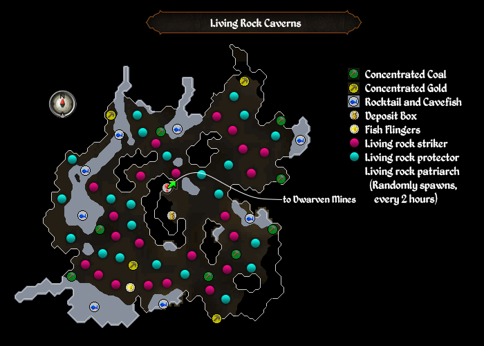 MapLiving Rock Caverns The RuneScape Wiki