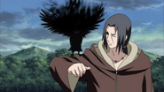 Itachi queima o corvo