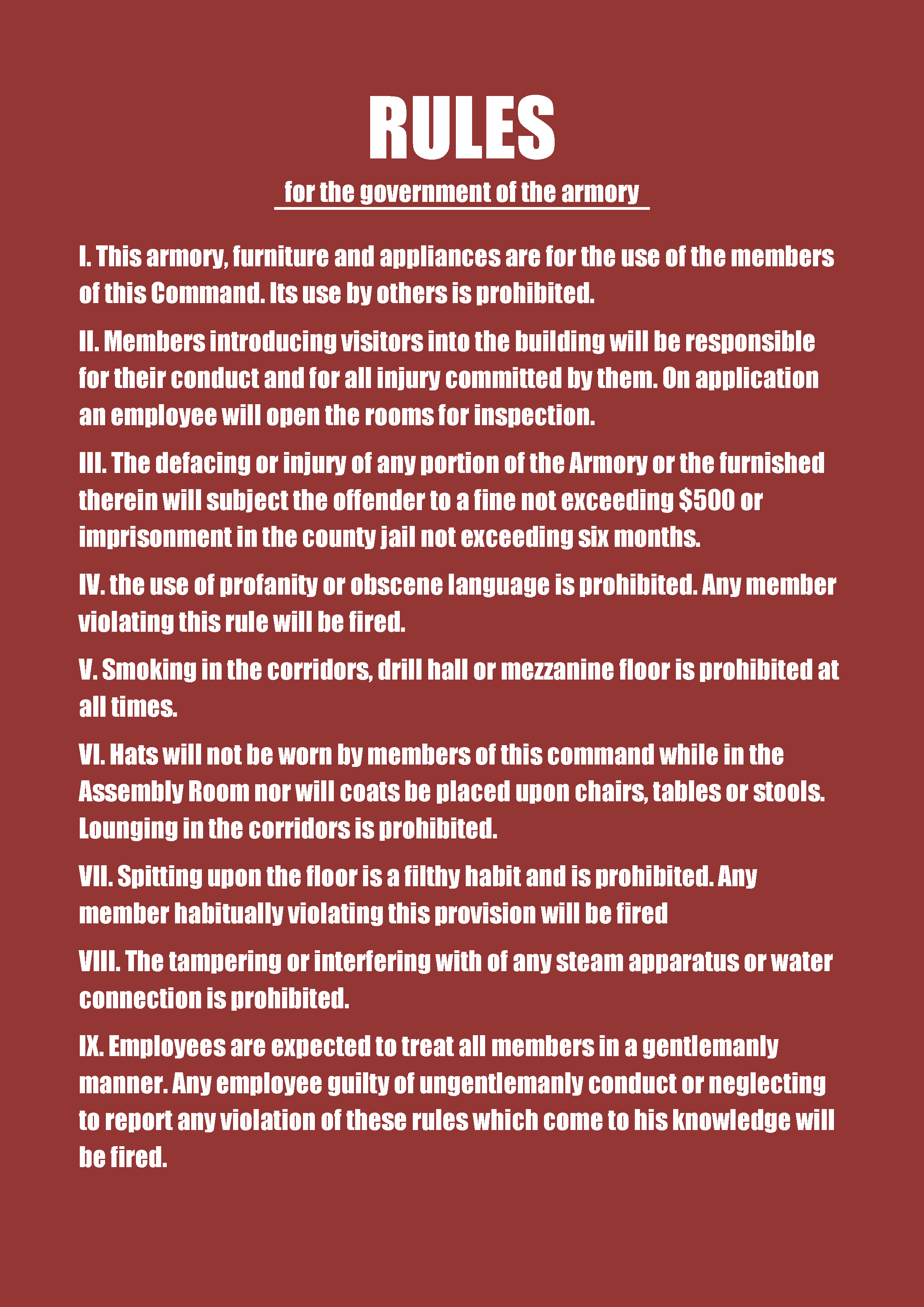 Image RULES for the government of the armory.png Archer Wiki