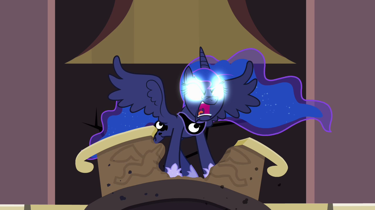 Image - Princess Luna angry with glowing eyes S4E01.png - My Little