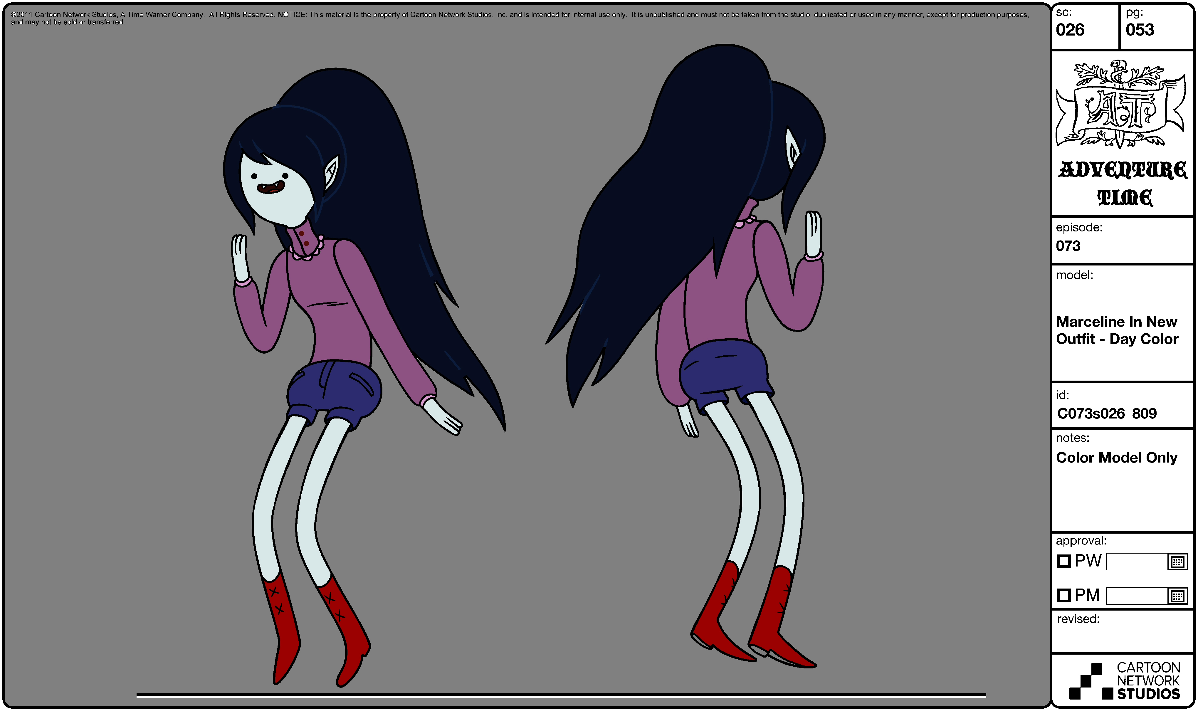 Image - Modelsheet marceline innewoutfit - daycolor.png - The Adventure